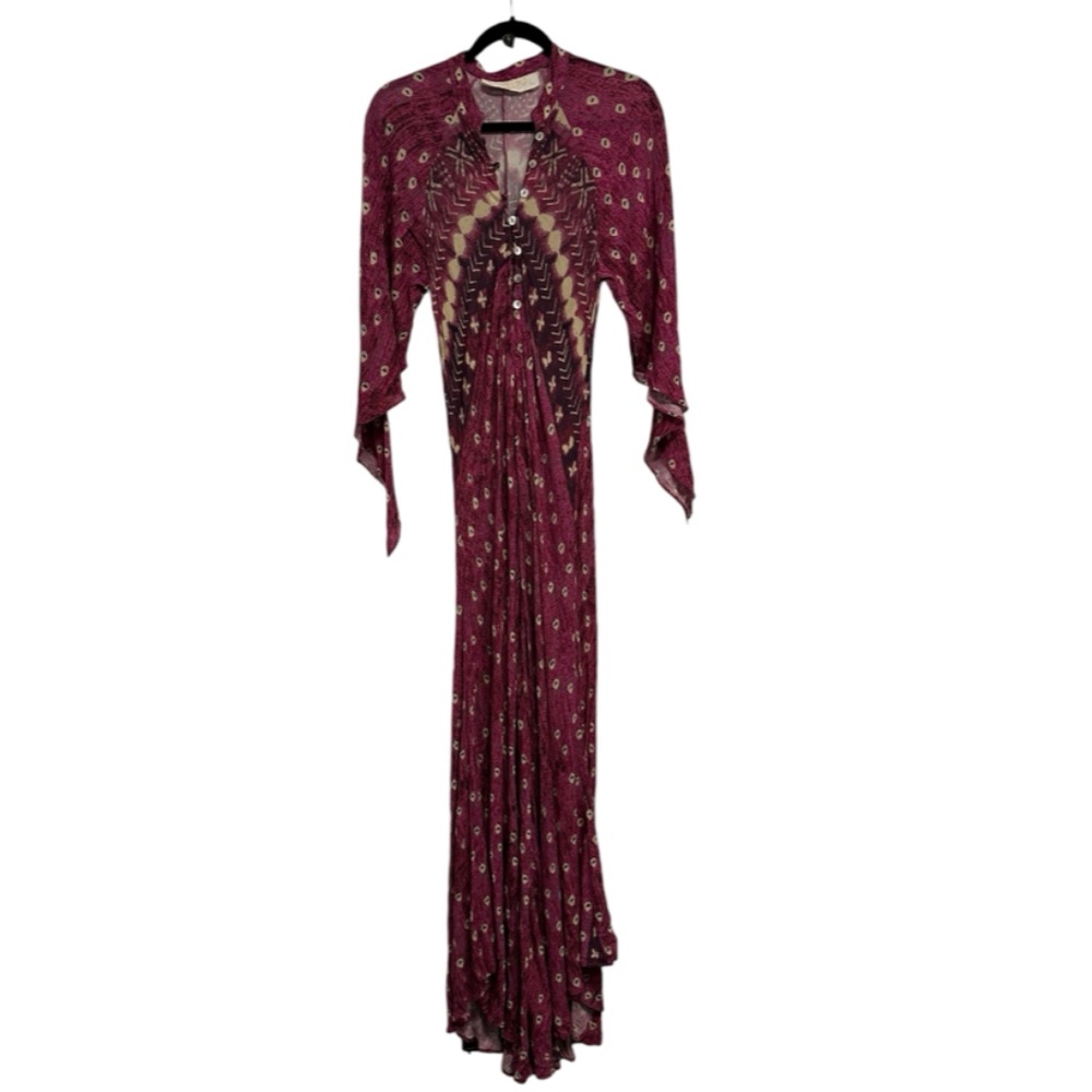 Hyacinth Gown - Jen's Pirates Booty, Size Medium - Magent/Tan print